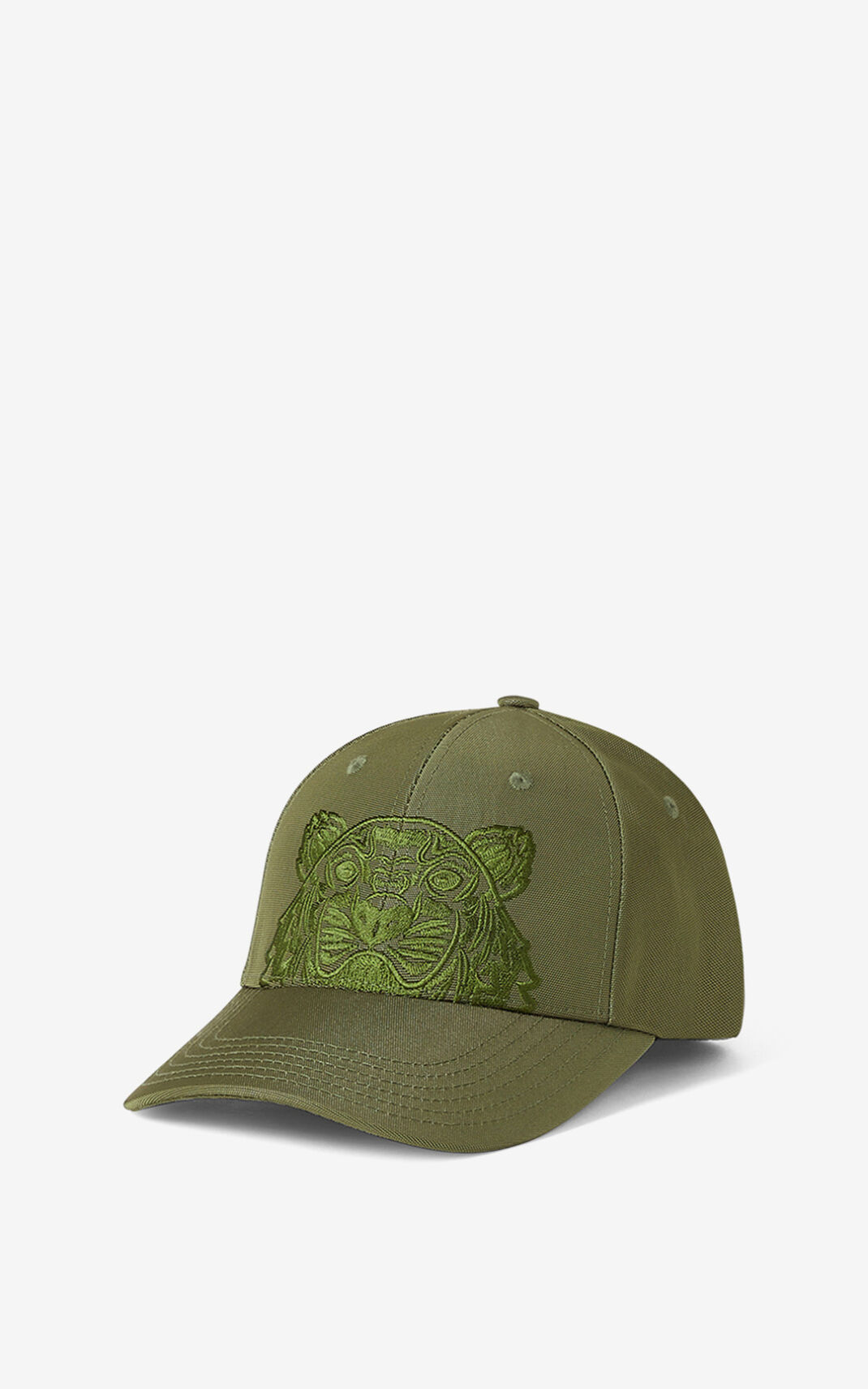 Gorras Kenzo Tienda Kenzo Mujer Lona Kampus Tiger Verde Oliva